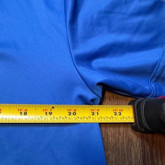 Under Armour Blue Heat Tech Retro Sportswear Button Golf Polo Shirt Medium - Picture 4 of 5